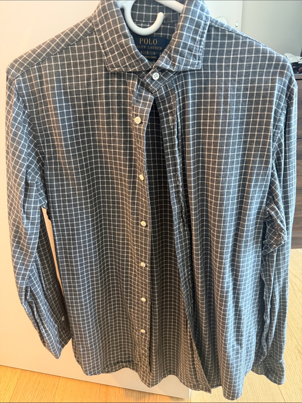 Polo by Ralph Lauren Blue and White Check Button-Down Shirt